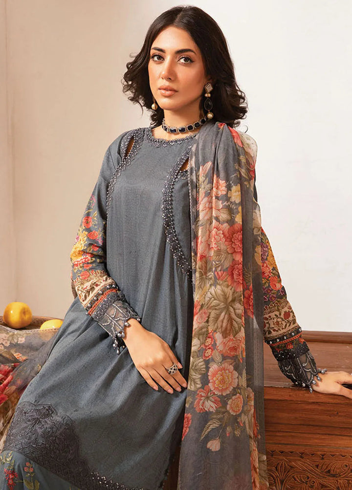M.Prints By Maria B Embroidered Lawn Suit Unstitched 3 Piece MB24E2 2B - Summer Collection