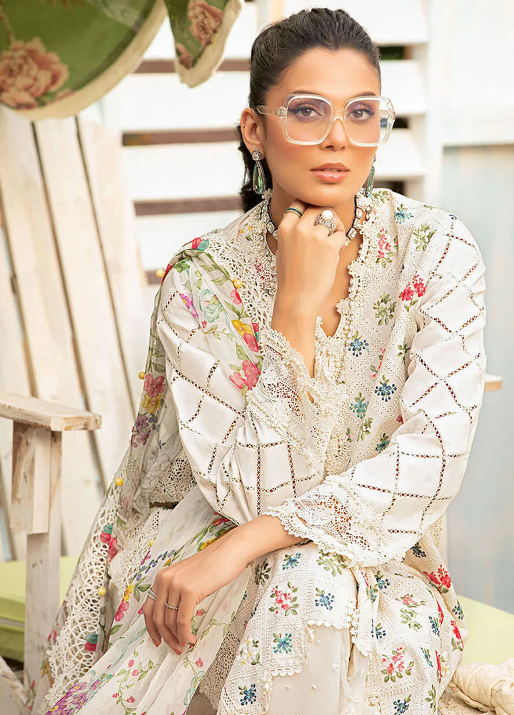 M.Prints By Maria B Embroidered Lawn Suit Unstitched 3 Piece MB24E2 3A - Summer Collection