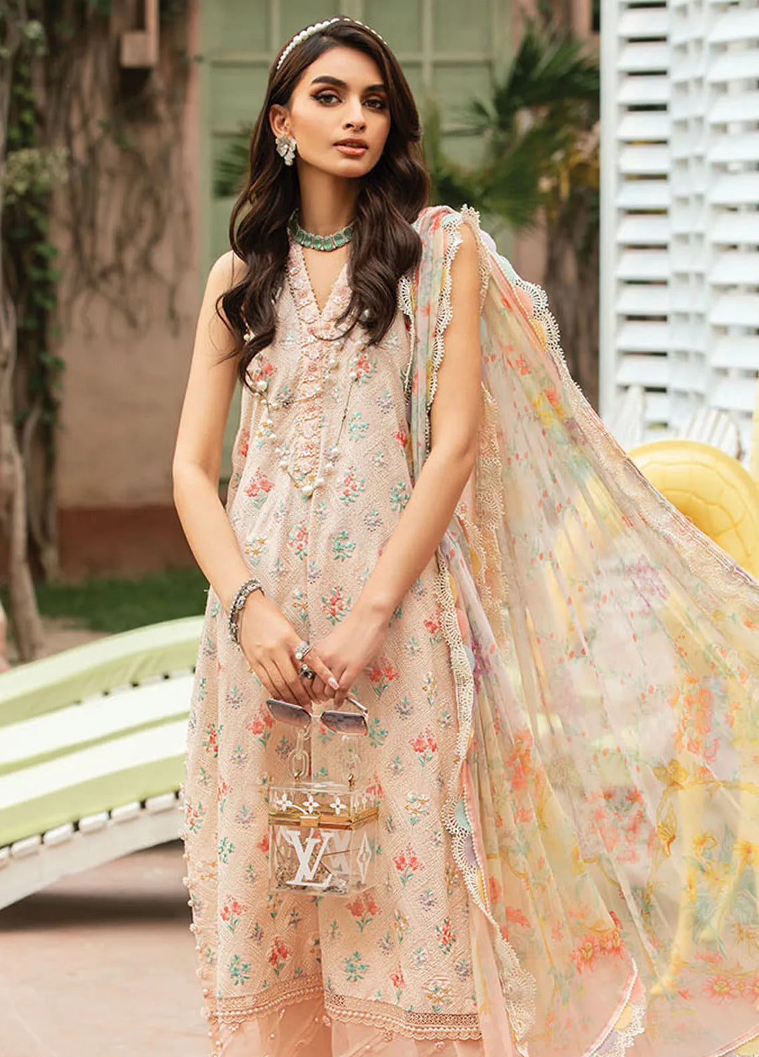 M.Prints By Maria B Embroidered Lawn Suit Unstitched 3 Piece MB24E2 3B - Summer Collection