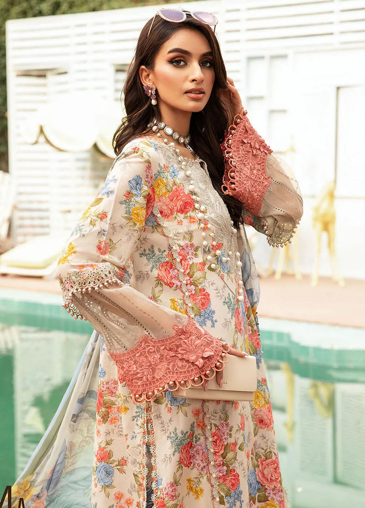 M.Prints By Maria B Embroidered Lawn Suit Unstitched 3 Piece MB24E2 4A - Summer Collection