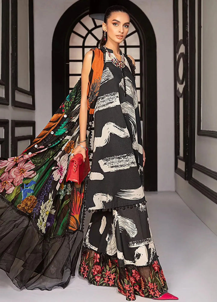 M.Prints By Maria B Embroidered Lawn Suit Unstitched 3 Piece MB24E2 5A - Summer Collection