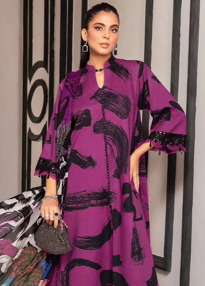 M.Prints By Maria B Embroidered Lawn Suit Unstitched 3 Piece MB24E2 5B - Summer Collection