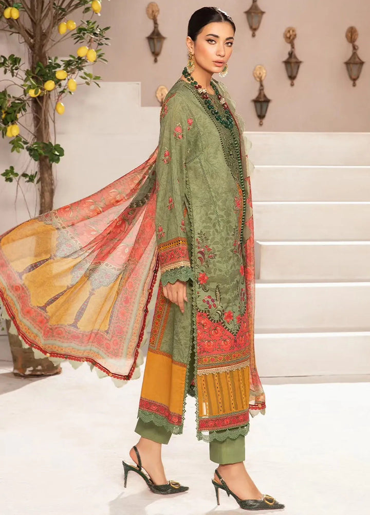 M.Prints By Maria B Embroidered Lawn Suit Unstitched 3 Piece MB24E2 6A - Summer Collection
