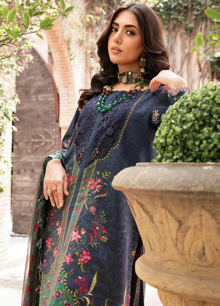 M.Prints By Maria B Embroidered Lawn Suit Unstitched 3 Piece MB24E2 6B - Summer Collection
