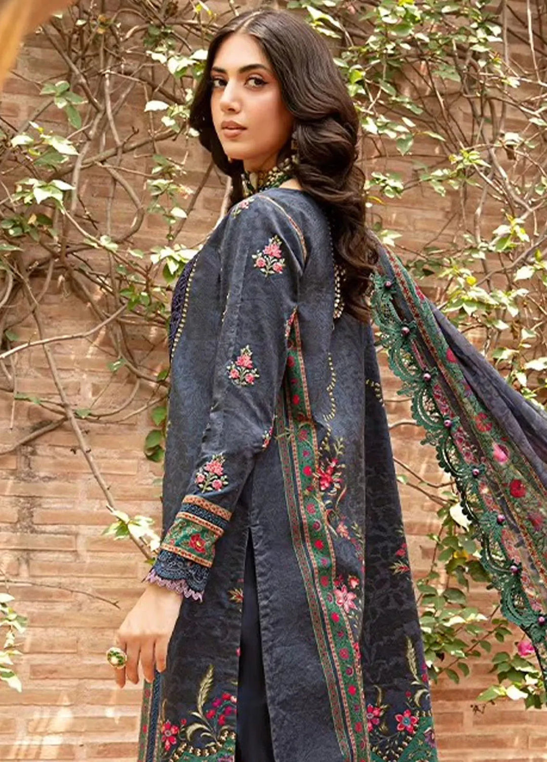 M.Prints By Maria B Embroidered Lawn Suit Unstitched 3 Piece MB24E2 6B - Summer Collection