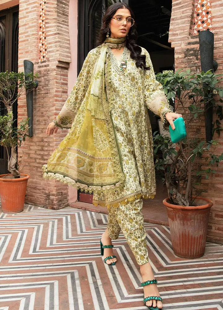 M.Prints By Maria B Embroidered Lawn Suit Unstitched 3 Piece MB24E2 7A - Summer Collection