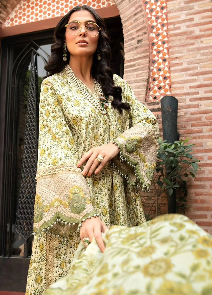 M.Prints By Maria B Embroidered Lawn Suit Unstitched 3 Piece MB24E2 7A - Summer Collection
