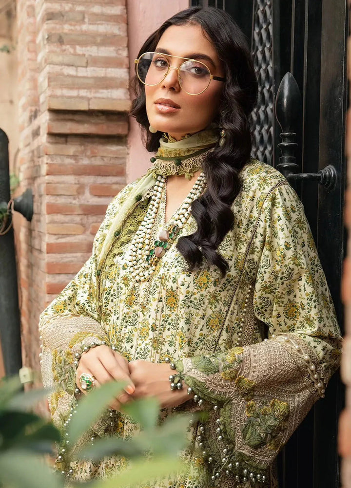 M.Prints By Maria B Embroidered Lawn Suit Unstitched 3 Piece MB24E2 7A - Summer Collection