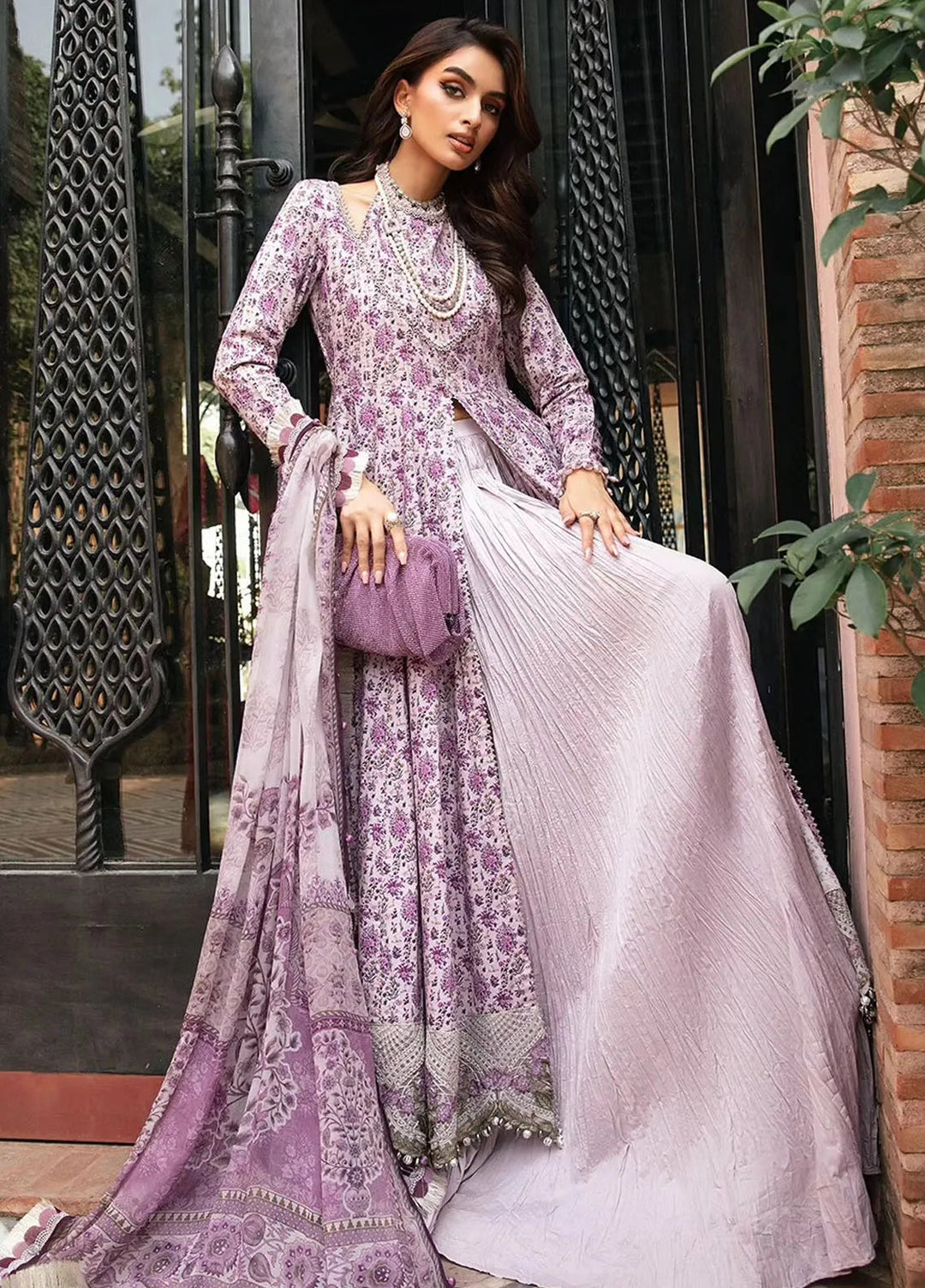 M.Prints By Maria B Embroidered Lawn Suit Unstitched 3 Piece MB24E2 7B - Summer Collection