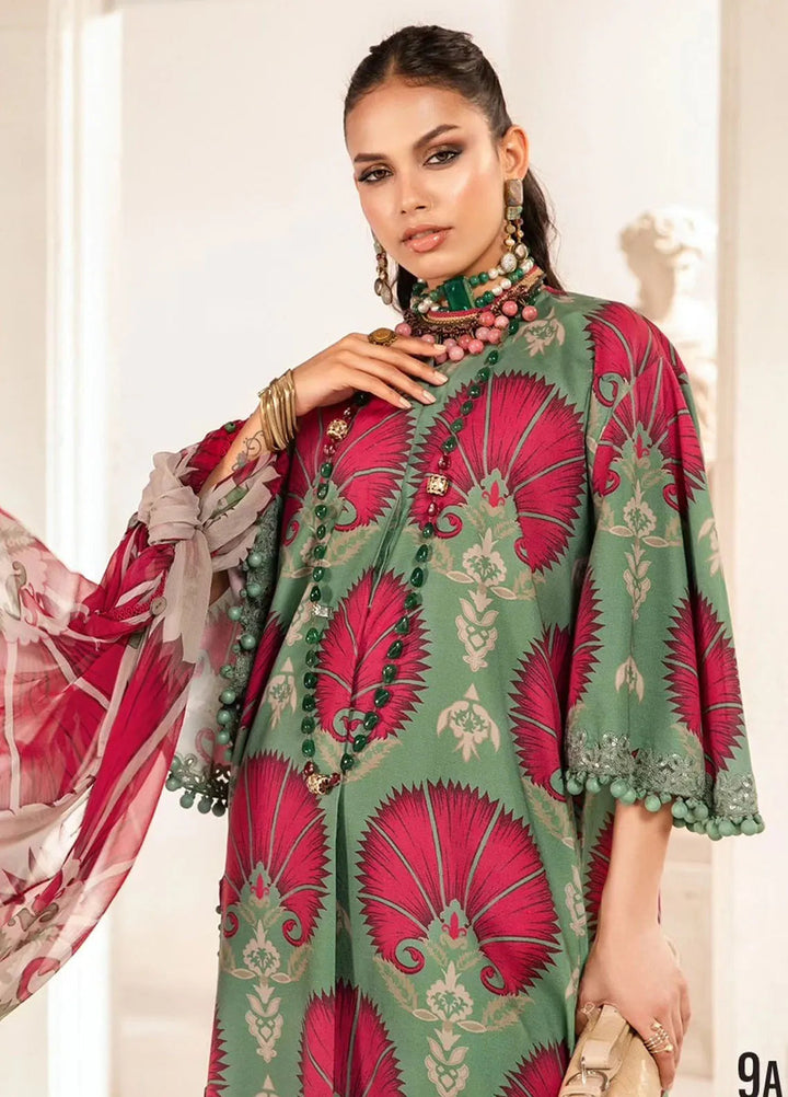 M.Prints By Maria B Embroidered Lawn Suit Unstitched 3 Piece MB24E2 9A - Summer Collection