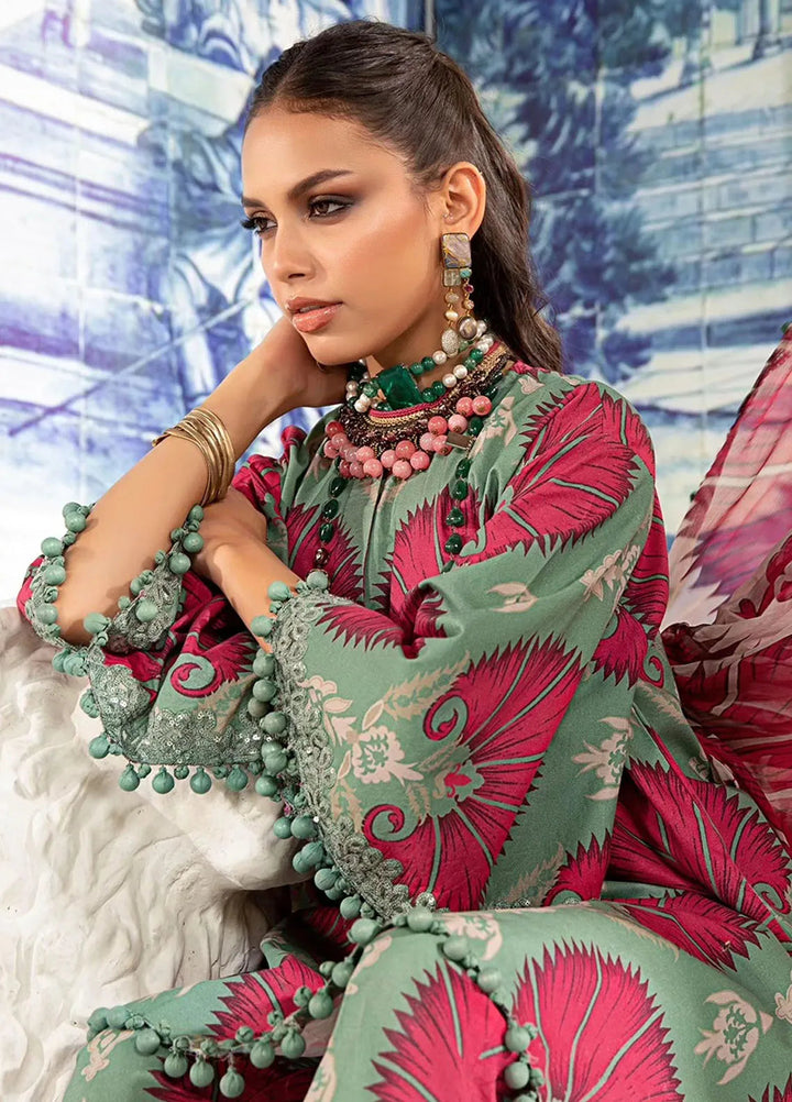 M.Prints By Maria B Embroidered Lawn Suit Unstitched 3 Piece MB24E2 9A - Summer Collection