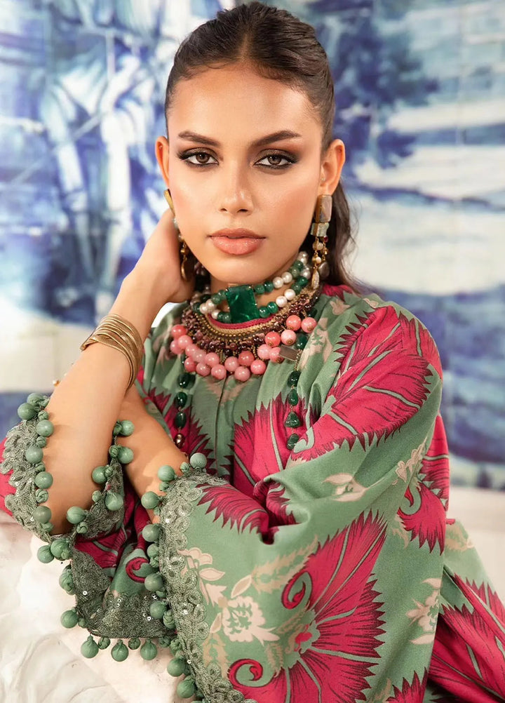 M.Prints By Maria B Embroidered Lawn Suit Unstitched 3 Piece MB24E2 9A - Summer Collection