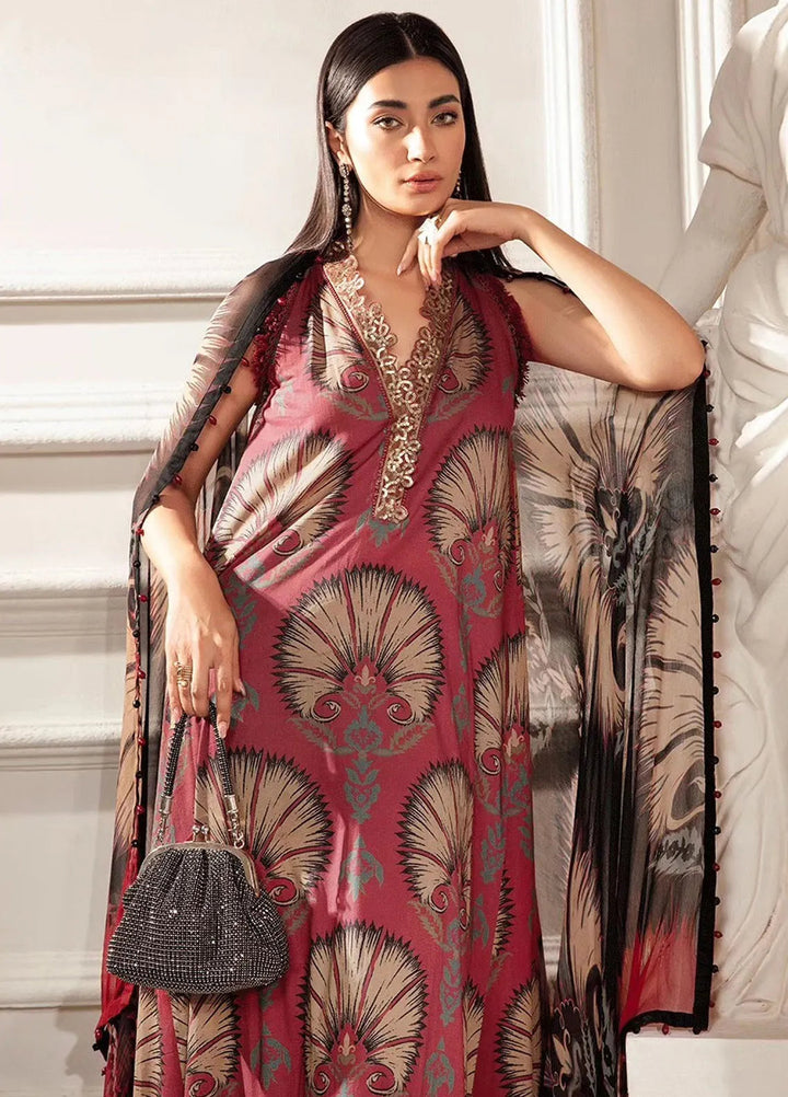 M.Prints By Maria B Embroidered Lawn Suit Unstitched 3 Piece MB24E2 9B - Summer Collection