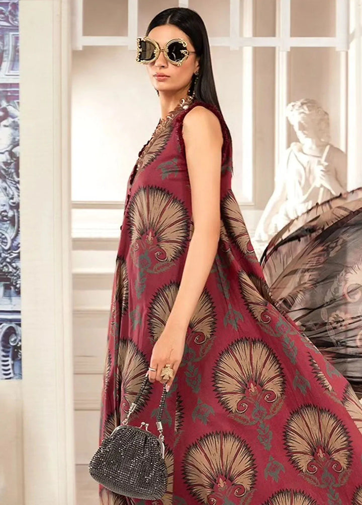 M.Prints By Maria B Embroidered Lawn Suit Unstitched 3 Piece MB24E2 9B - Summer Collection