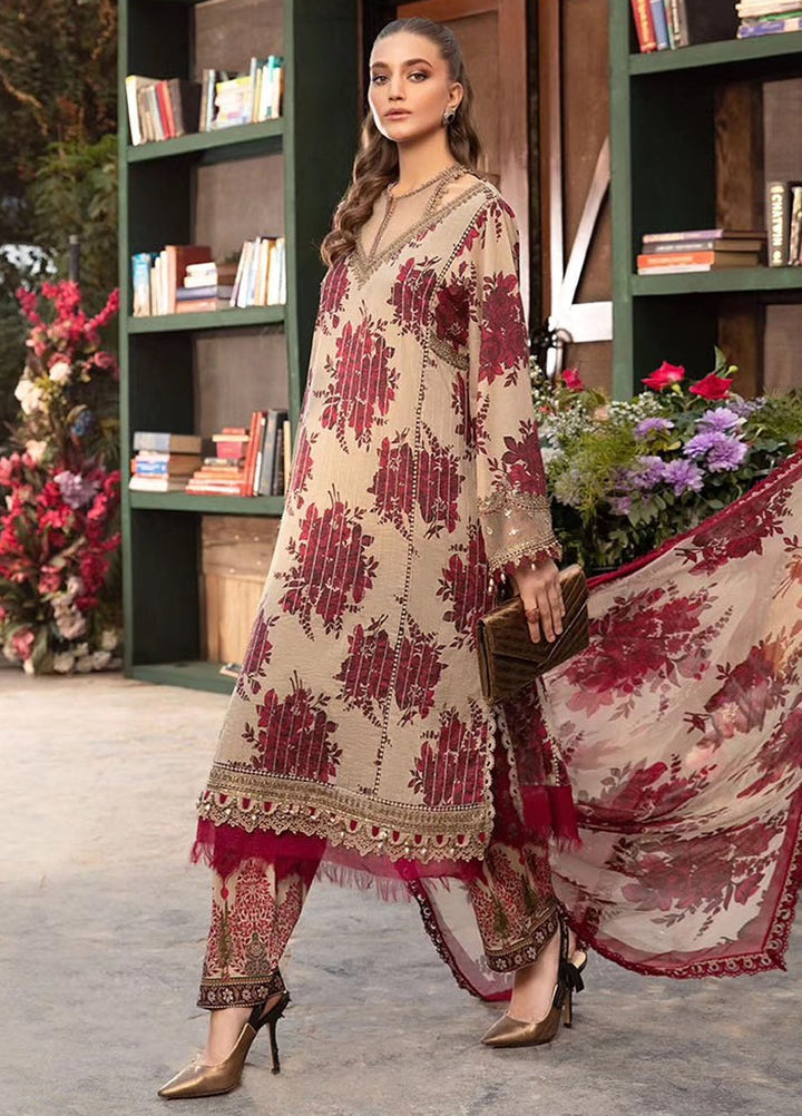 MPrints by Maria B Embroidered Lawn Suits Unstitched 3 Piece MB24P 10A - Summer Collection