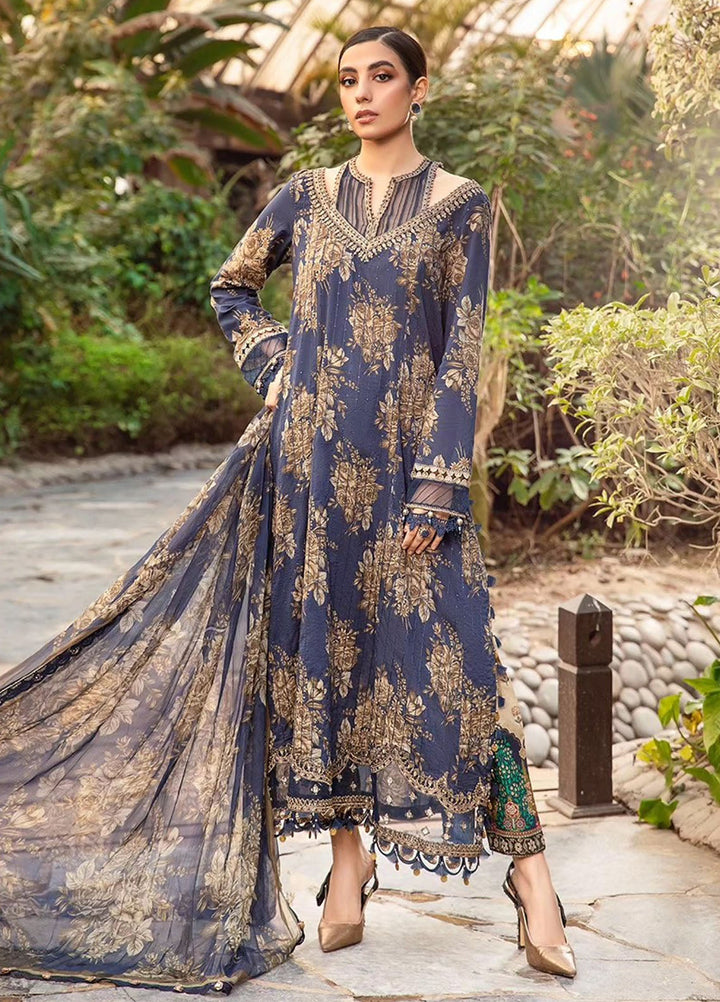 MPrints by Maria B Embroidered Lawn Suits Unstitched 3 Piece MB24P 10B - Summer Collection