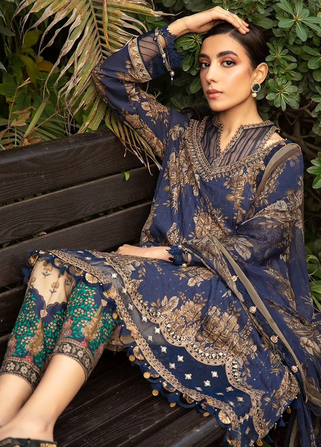 MPrints by Maria B Embroidered Lawn Suits Unstitched 3 Piece MB24P 10B - Summer Collection