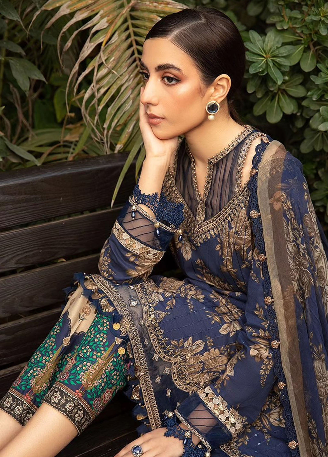 MPrints by Maria B Embroidered Lawn Suits Unstitched 3 Piece MB24P 10B - Summer Collection