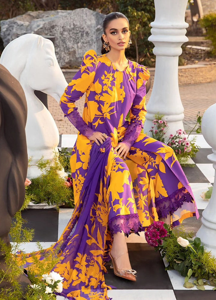 MPrints by Maria B Embroidered Lawn Suits Unstitched 3 Piece MB24P 11A - Summer Collection