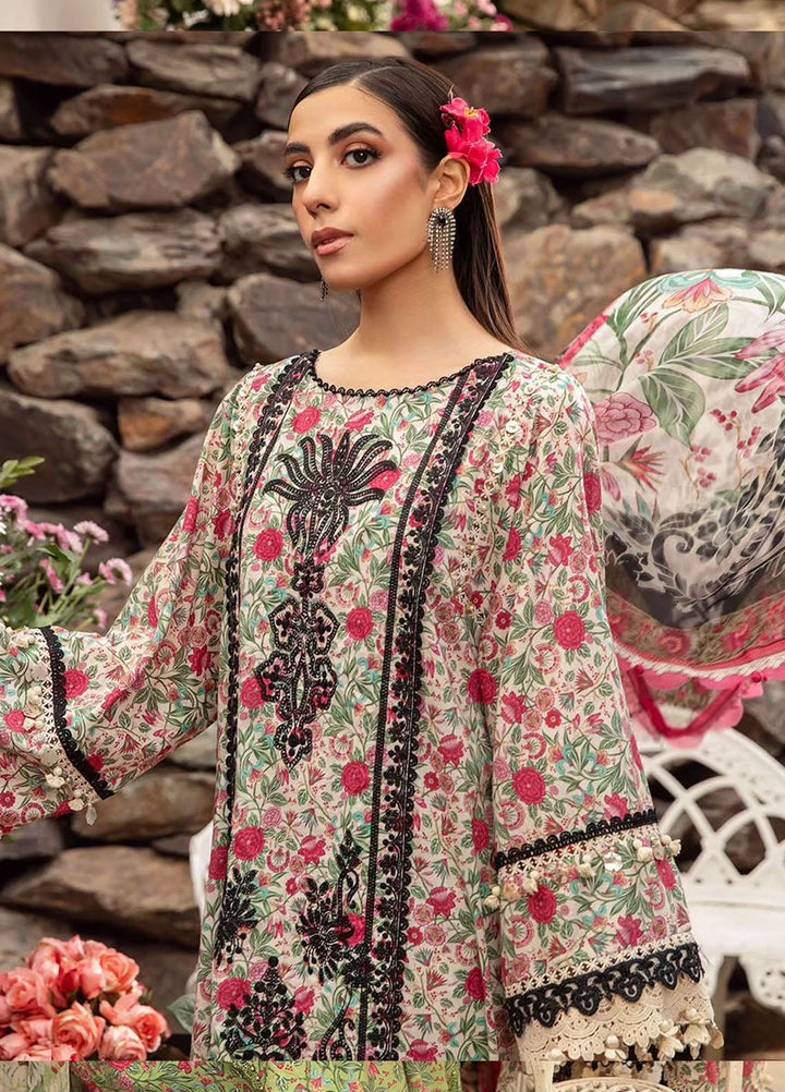 MPrints by Maria B Embroidered Lawn Suits Unstitched 3 Piece MB24P 13A - Summer Collection
