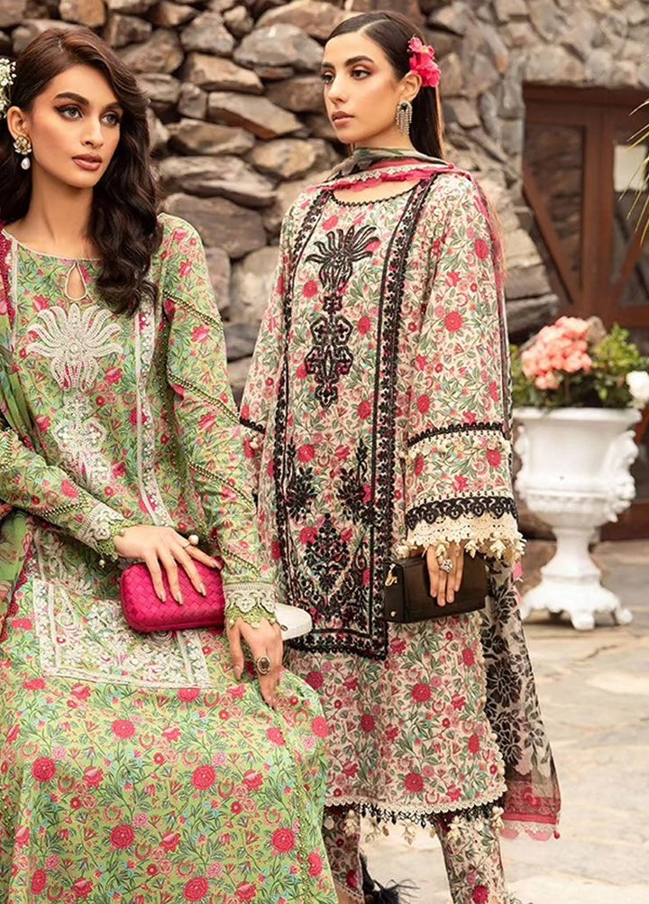 MPrints by Maria B Embroidered Lawn Suits Unstitched 3 Piece MB24P 13A - Summer Collection