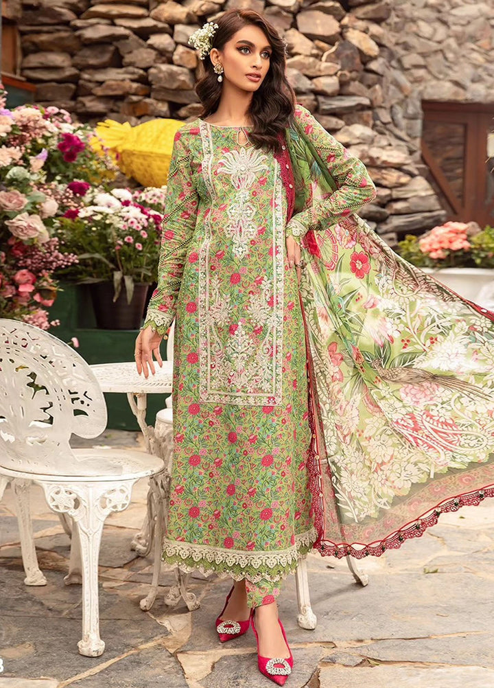 MPrints by Maria B Embroidered Lawn Suits Unstitched 3 Piece MB24P 13B - Summer Collection