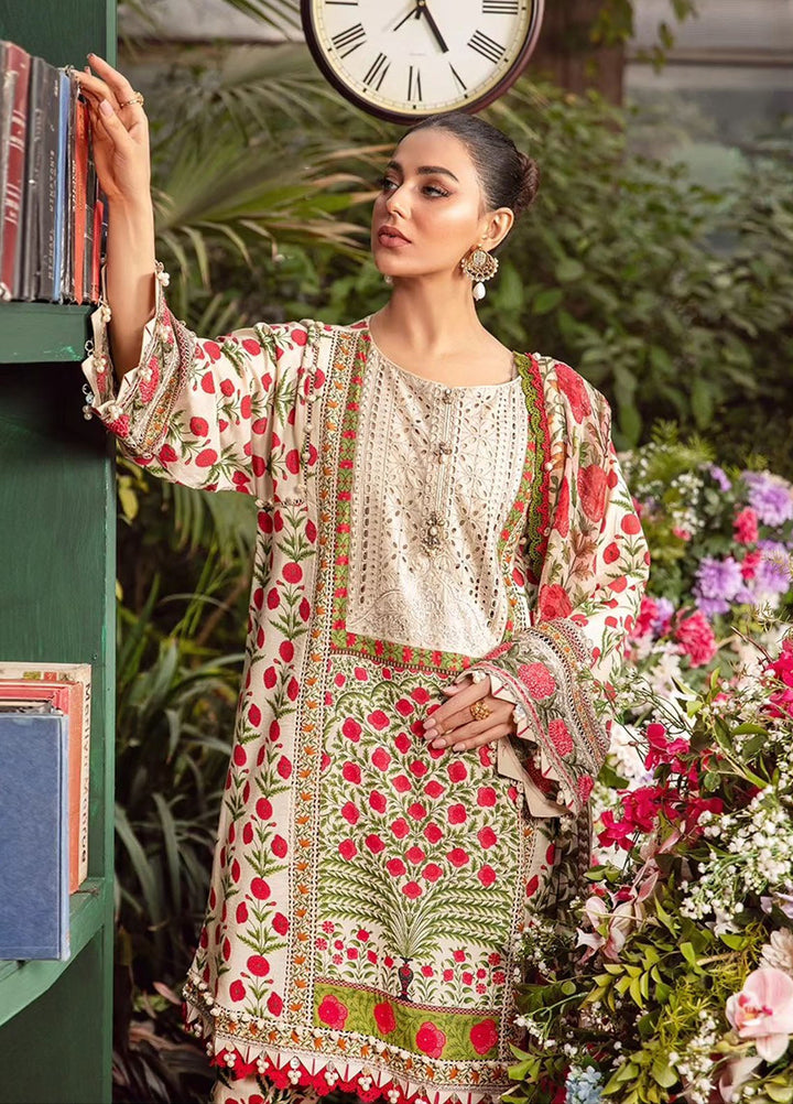 MPrints by Maria B Embroidered Lawn Suits Unstitched 3 Piece MB24P 14A - Summer Collection