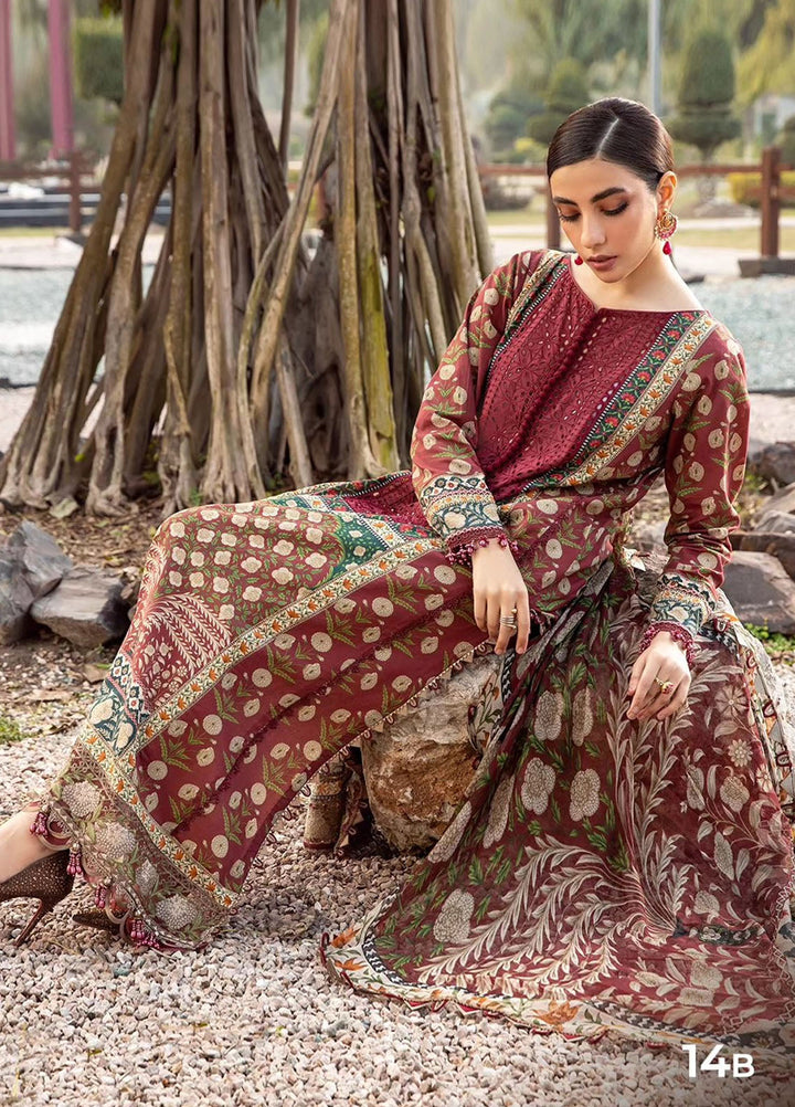 MPrints by Maria B Embroidered Lawn Suits Unstitched 3 Piece MB24P 14B - Summer Collection