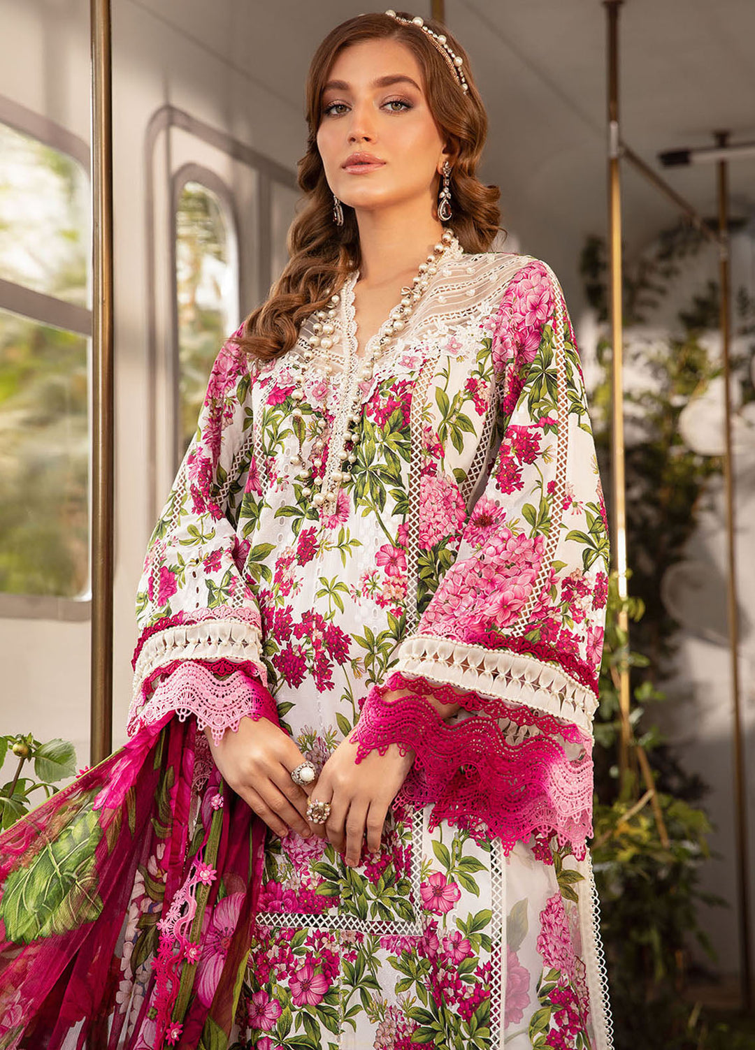MPrints by Maria B Embroidered Lawn Suits Unstitched 3 Piece MB24P 2A - Summer Collection