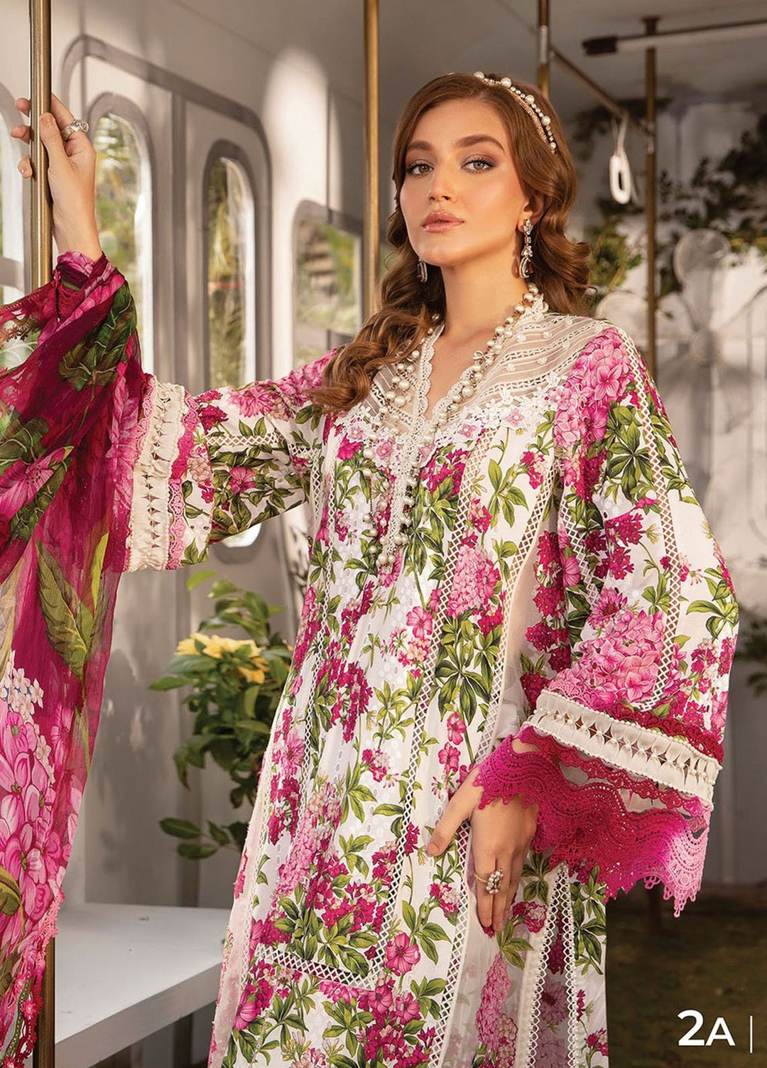 MPrints by Maria B Embroidered Lawn Suits Unstitched 3 Piece MB24P 2A - Summer Collection
