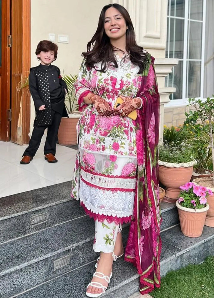 MPrints by Maria B Embroidered Lawn Suits Unstitched 3 Piece MB24P 2A - Summer Collection