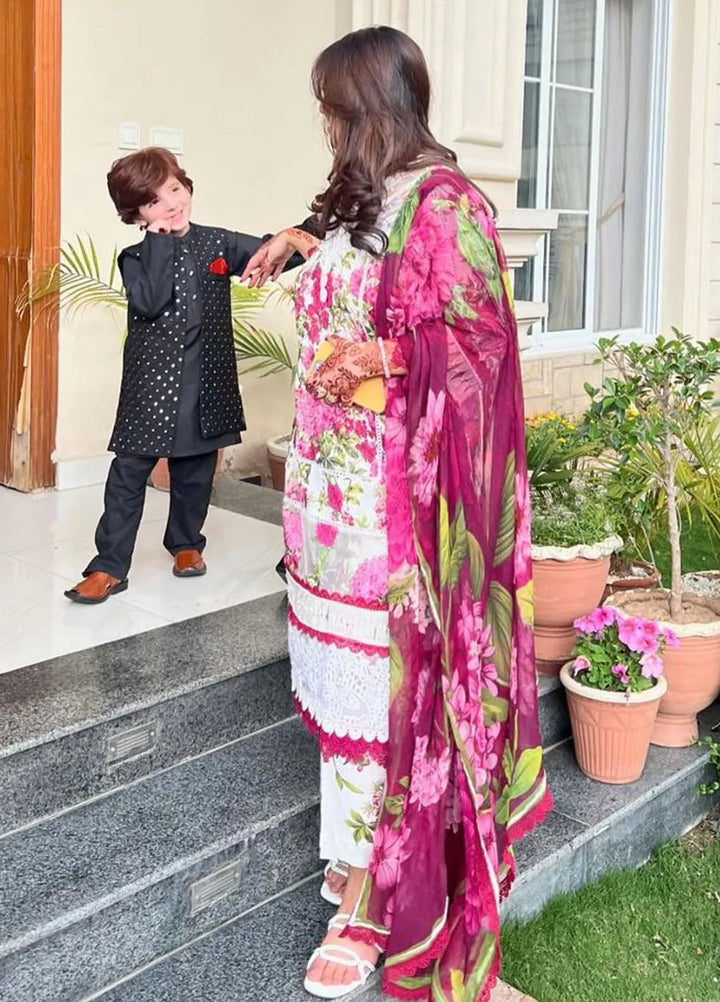 MPrints by Maria B Embroidered Lawn Suits Unstitched 3 Piece MB24P 2A - Summer Collection