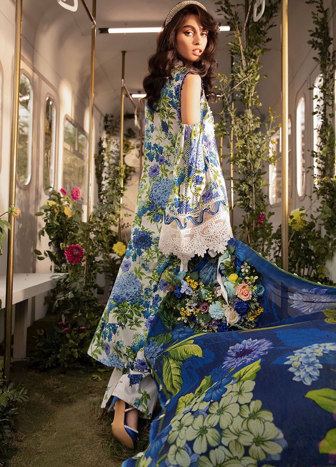 MPrints by Maria B Embroidered Lawn Suits Unstitched 3 Piece MB24P 2B - Summer Collection