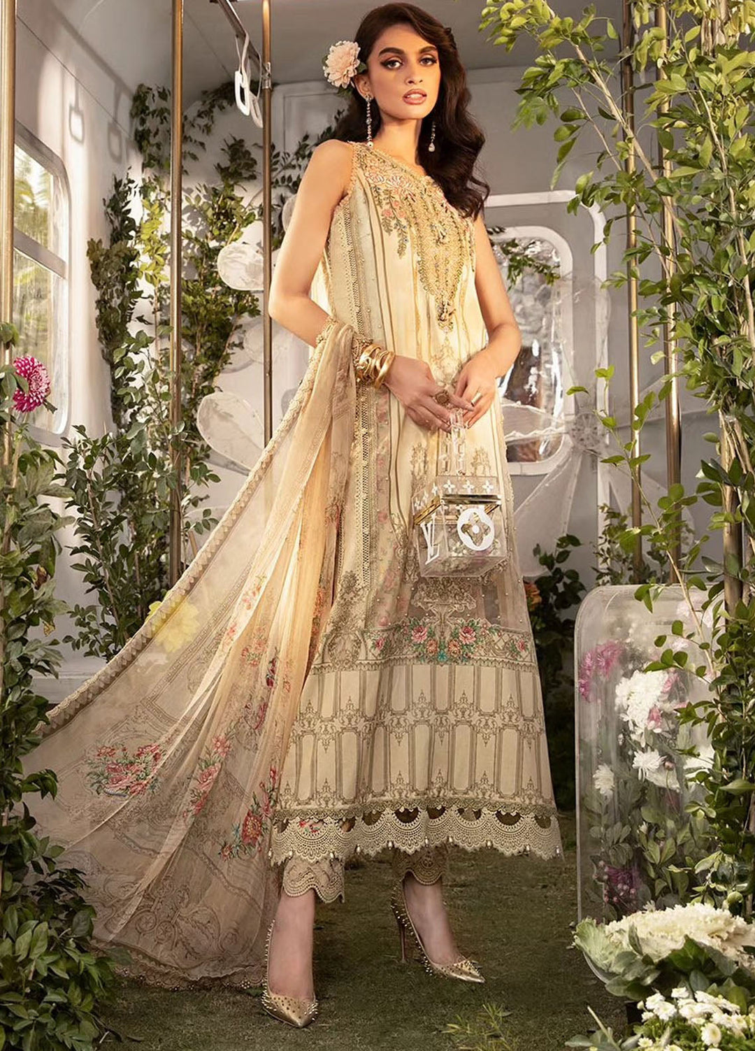 MPrints by Maria B Embroidered Lawn Suits Unstitched 3 Piece MB24P 4A - Summer Collection