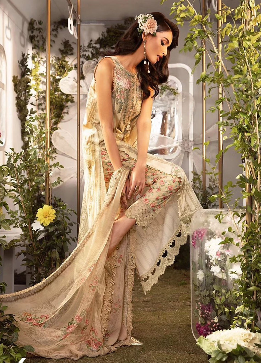 MPrints by Maria B Embroidered Lawn Suits Unstitched 3 Piece MB24P 4A - Summer Collection
