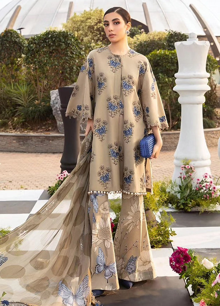 MPrints by Maria B Embroidered Lawn Suits Unstitched 3 Piece MB24P 5B - Summer Collection