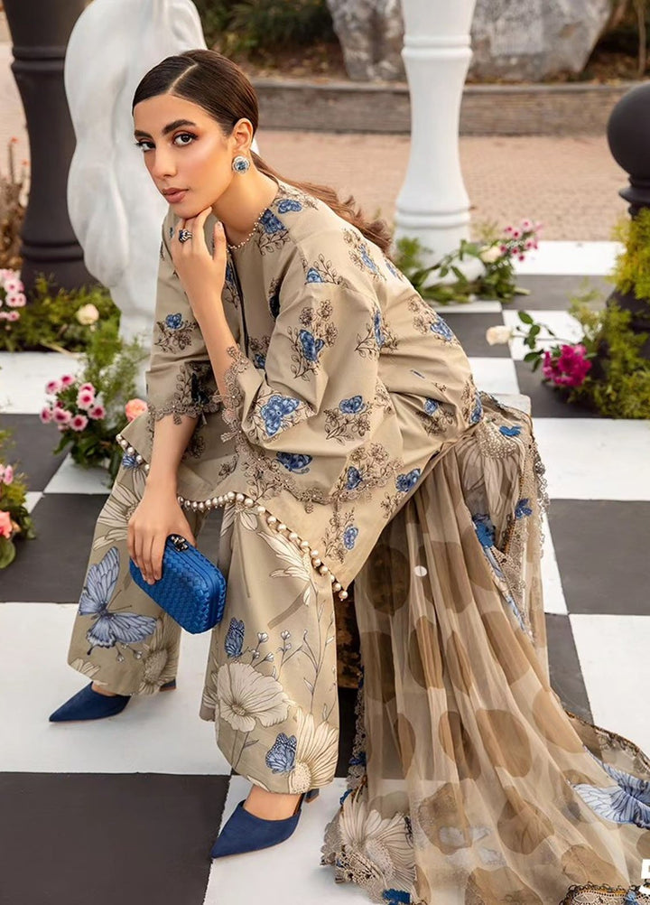 MPrints by Maria B Embroidered Lawn Suits Unstitched 3 Piece MB24P 5B - Summer Collection