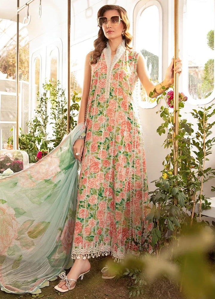 MPrints by Maria B Embroidered Lawn Suits Unstitched 3 Piece MB24P 6A - Summer Collection