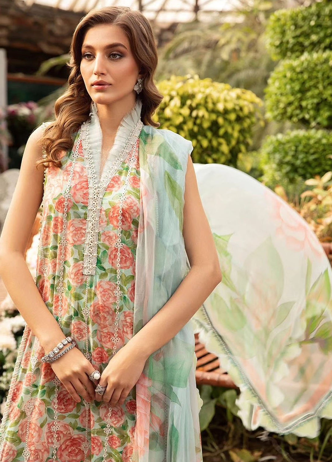 MPrints by Maria B Embroidered Lawn Suits Unstitched 3 Piece MB24P 6A - Summer Collection
