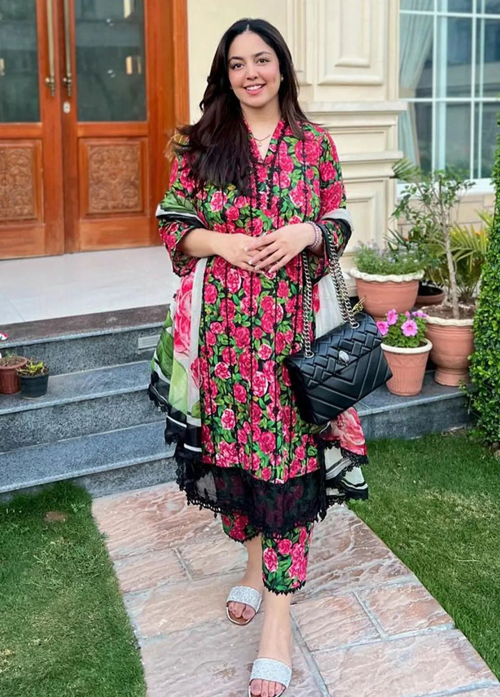 MPrints by Maria B Embroidered Lawn Suits Unstitched 3 Piece MB24P 6B - Summer Collection
