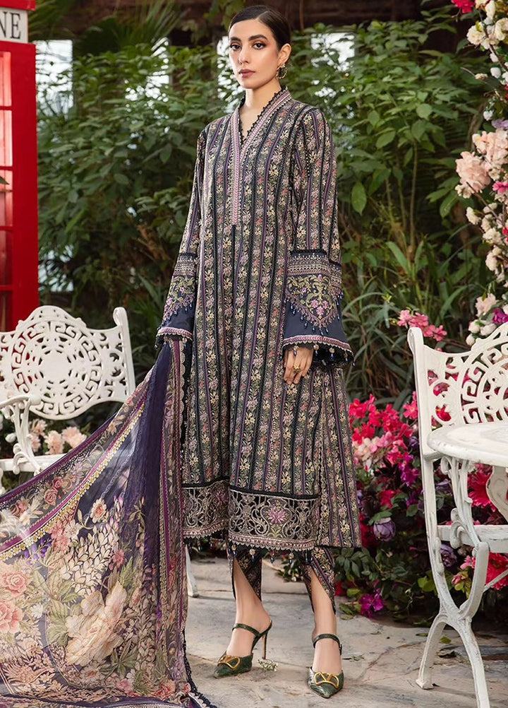MPrints by Maria B Embroidered Lawn Suits Unstitched 3 Piece MB24P 7B - Summer Collection