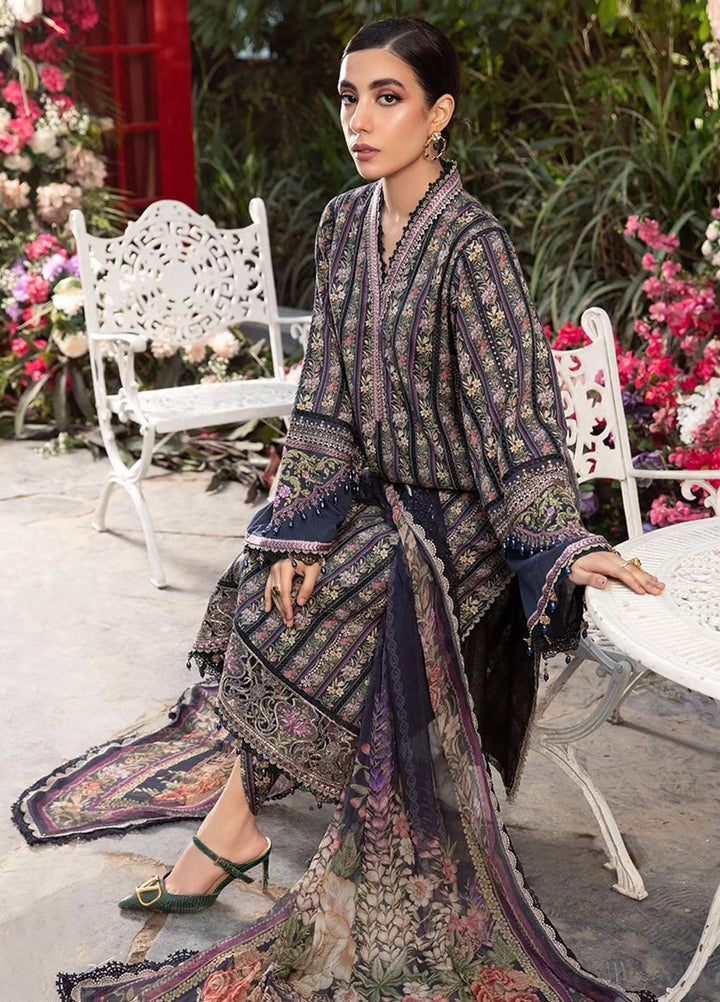 MPrints by Maria B Embroidered Lawn Suits Unstitched 3 Piece MB24P 7B - Summer Collection