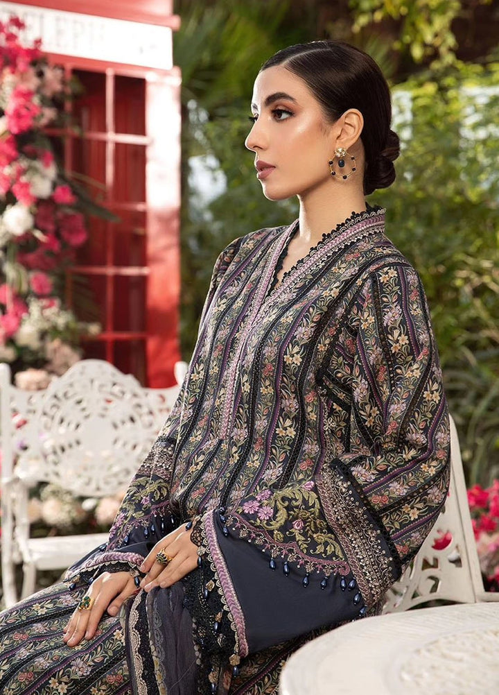 MPrints by Maria B Embroidered Lawn Suits Unstitched 3 Piece MB24P 7B - Summer Collection