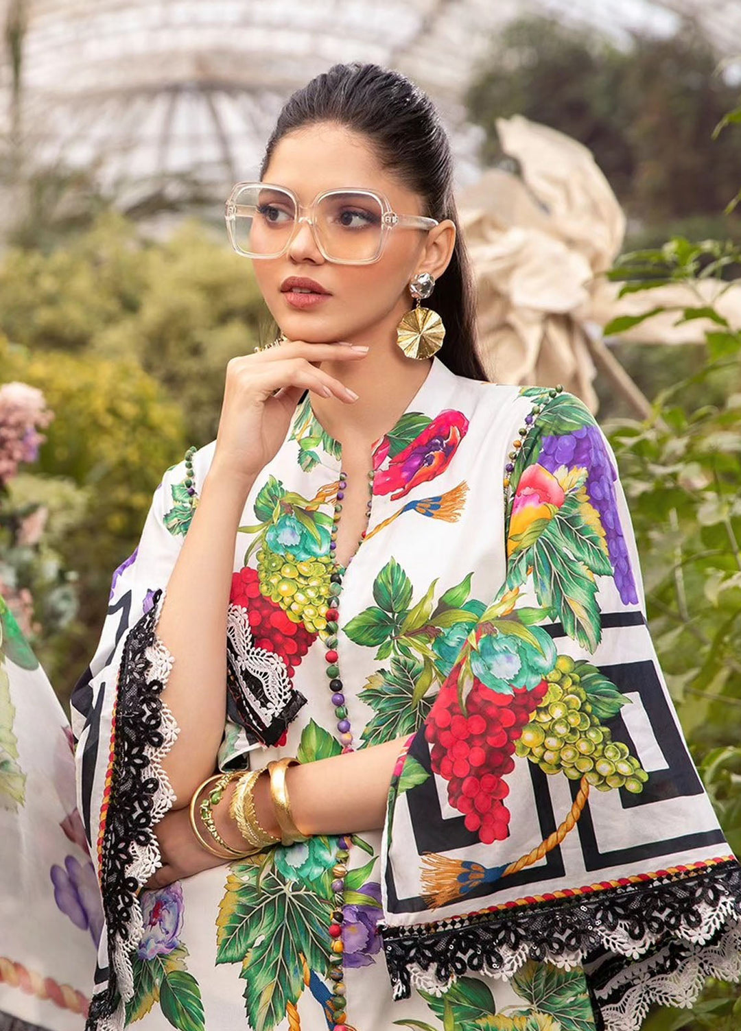 MPrints by Maria B Embroidered Lawn Suits Unstitched 3 Piece MB24P 8A - Summer Collection