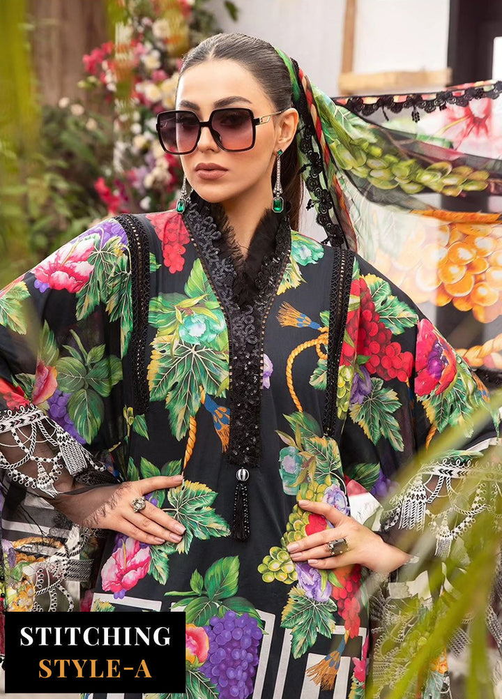MPrints by Maria B Embroidered Lawn Suits Unstitched 3 Piece MB24P 8B - Summer Collection