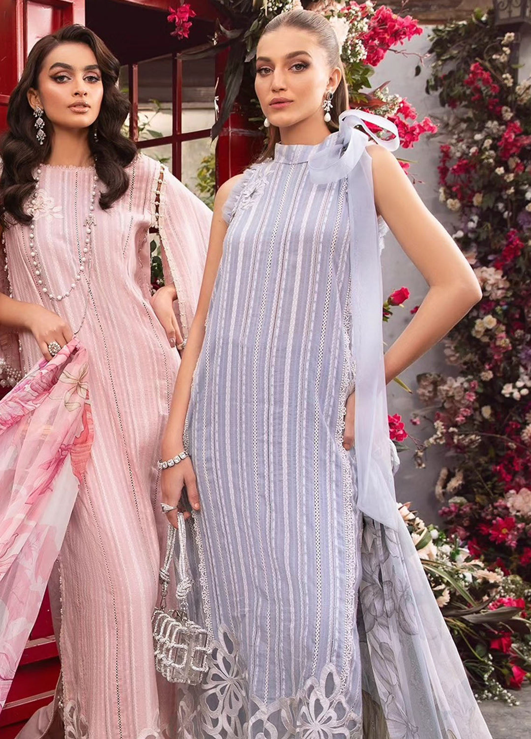 MPrints by Maria B Embroidered Lawn Suits Unstitched 3 Piece MB24P 9A - Summer Collection