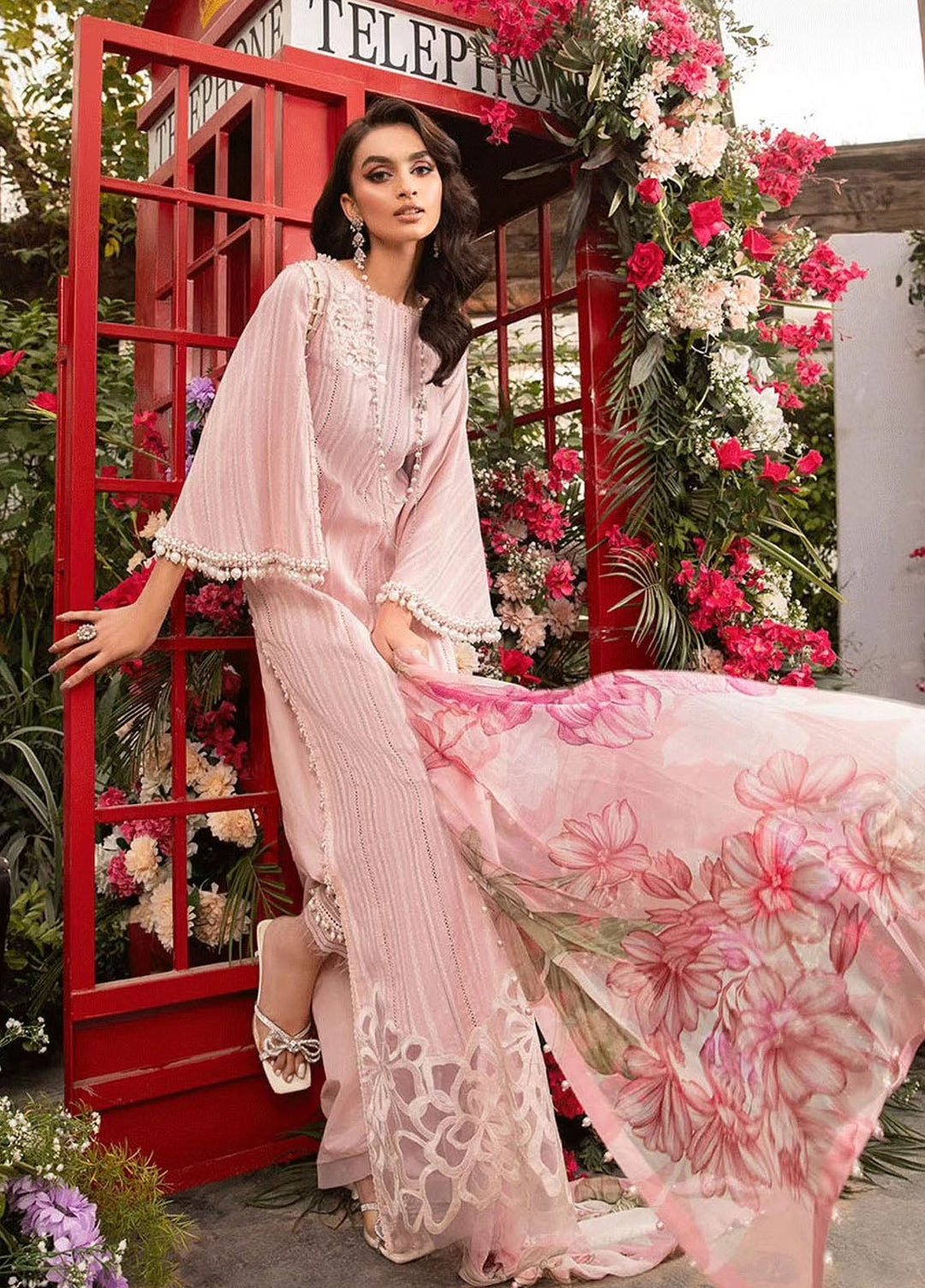 MPrints by Maria B Embroidered Lawn Suits Unstitched 3 Piece MB24P 9B - Summer Collection