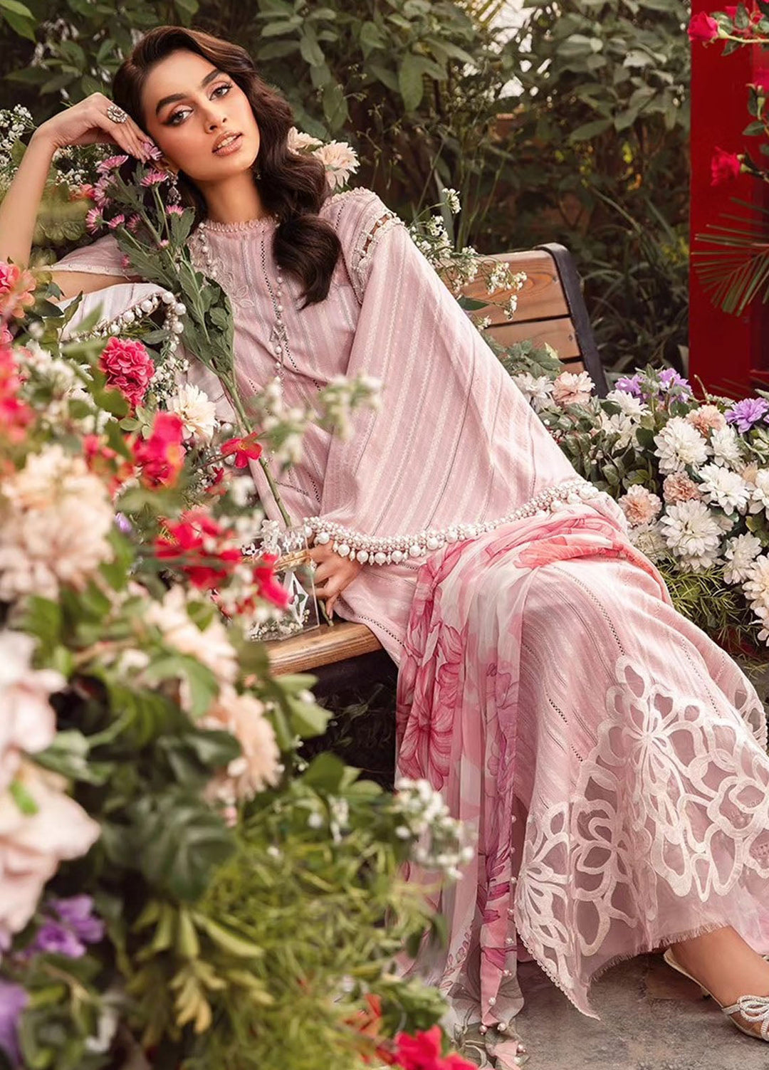 MPrints by Maria B Embroidered Lawn Suits Unstitched 3 Piece MB24P 9B - Summer Collection