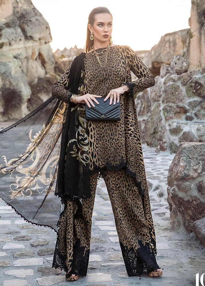 MPrints By Maria B Embroidered Linen Suits Unstitched 3 Piece MB23UW 10A - Winter Collection