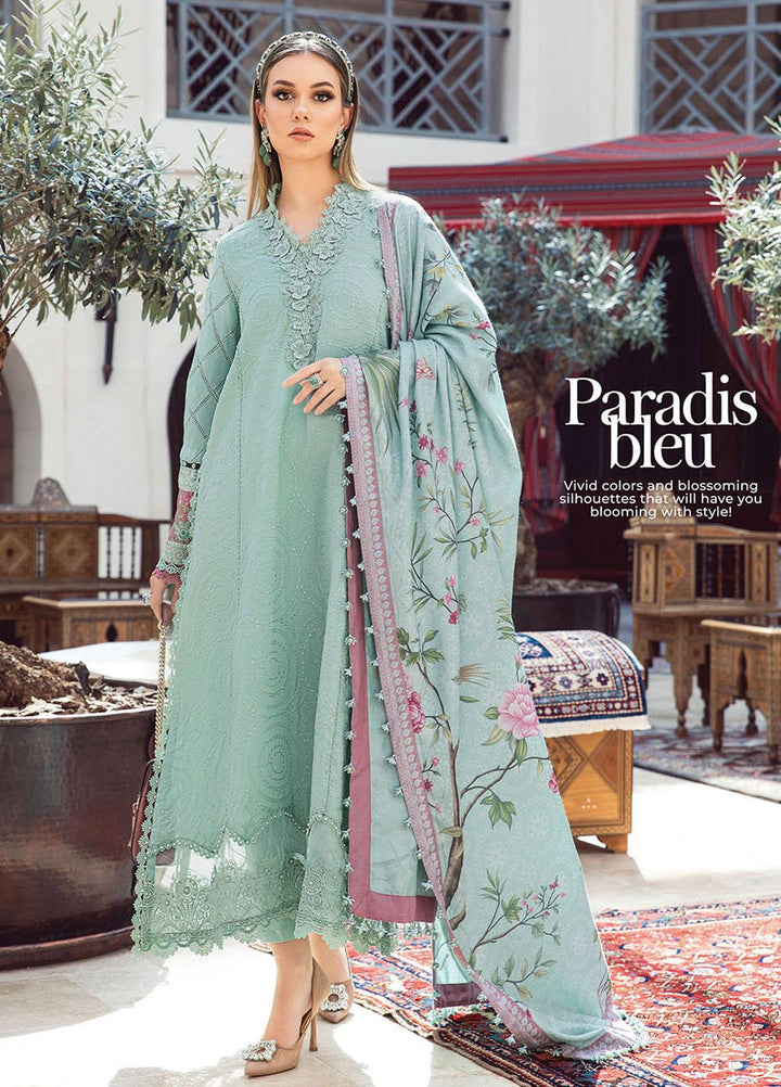 MPrints By Maria B Embroidered Linen Suits Unstitched 3 Piece MB23UW 1A - Winter Collection